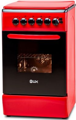 Aragaz LDK 5060 Ecai Red FR LPG RMV Glass, Cuptor electric, Rosu