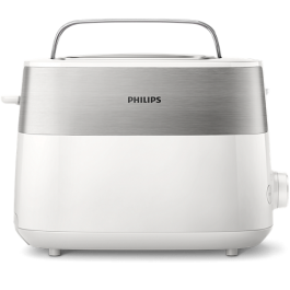 Prăjitor de pâine Philips 8 setări, Design compact, Grilaj de încălzire integrat HD251600