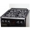 Aragaz LDK 5060 D ECAI BLACK RMV NG, Cuptor Electric, Grill, Display LCD, Timer, Negru