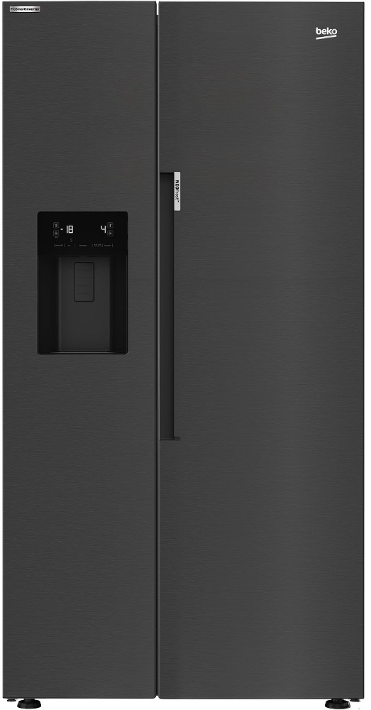 Side by Side Beko GN162341XBRN, 571 L, Neo Frost, Display Touch Control, Dark Inox, E