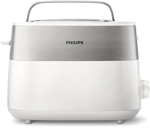 Prajitor de paine Philips 8 setari, Design compact, Grilaj de incalzire integrat HD2516/00