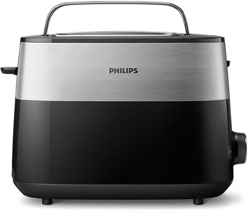 Prajitor de paine Philips 8 setari, Design compact, Grilaj de incalzire integrat HD2516/90