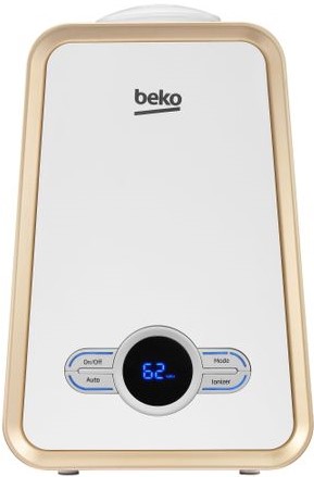 Umidificator Beko ATH7120, 3.75 L, Senzor de umiditate, Ionizare, Afisaj digital, Alb/Auriu